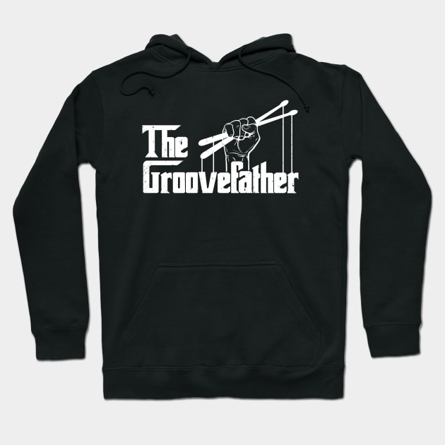 The Groovefather Vintage Drums Drumming - Band Drummer Hoodie by Wakzs3Arts